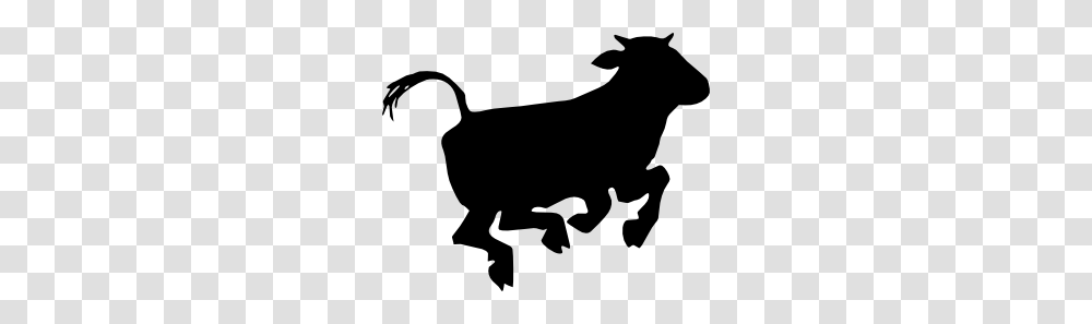 Jumping Cow Clip Art, Stencil, Animal, Cattle, Mammal Transparent Png