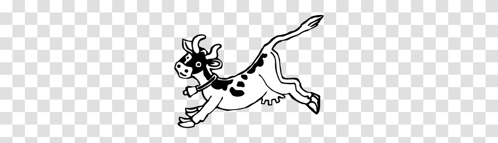 Jumping Cow Clip Art, Stencil, Mammal, Animal, Label Transparent Png
