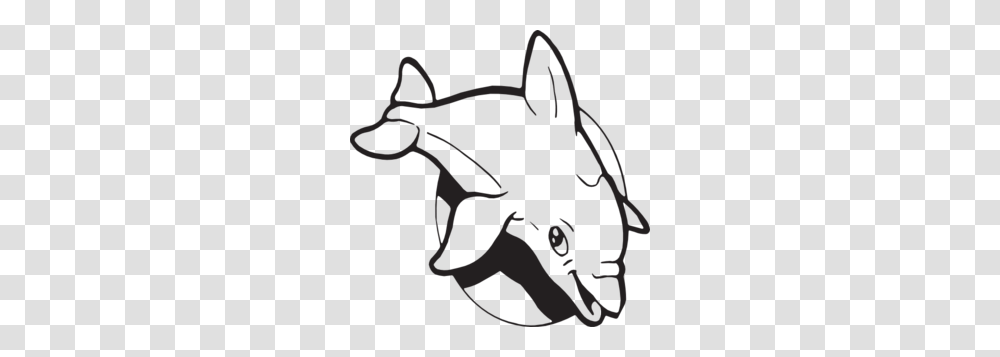 Jumping Dolphin Outline, Animal, Mammal, Wildlife, Deer Transparent Png