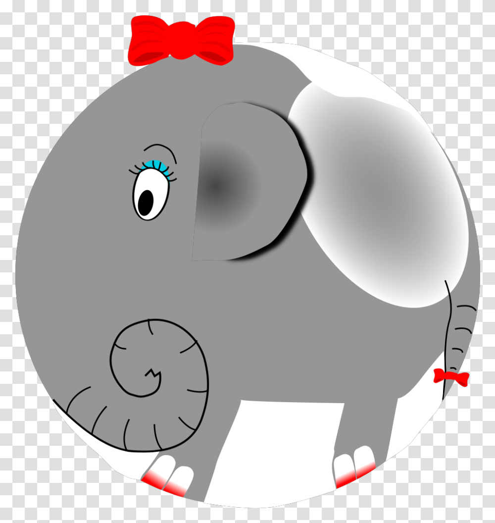 Jumping Female Elephant Cartoon Svg Clip Art For Web Clipart Of Female Elephant, Spiral, Soccer Ball, Football, Team Sport Transparent Png