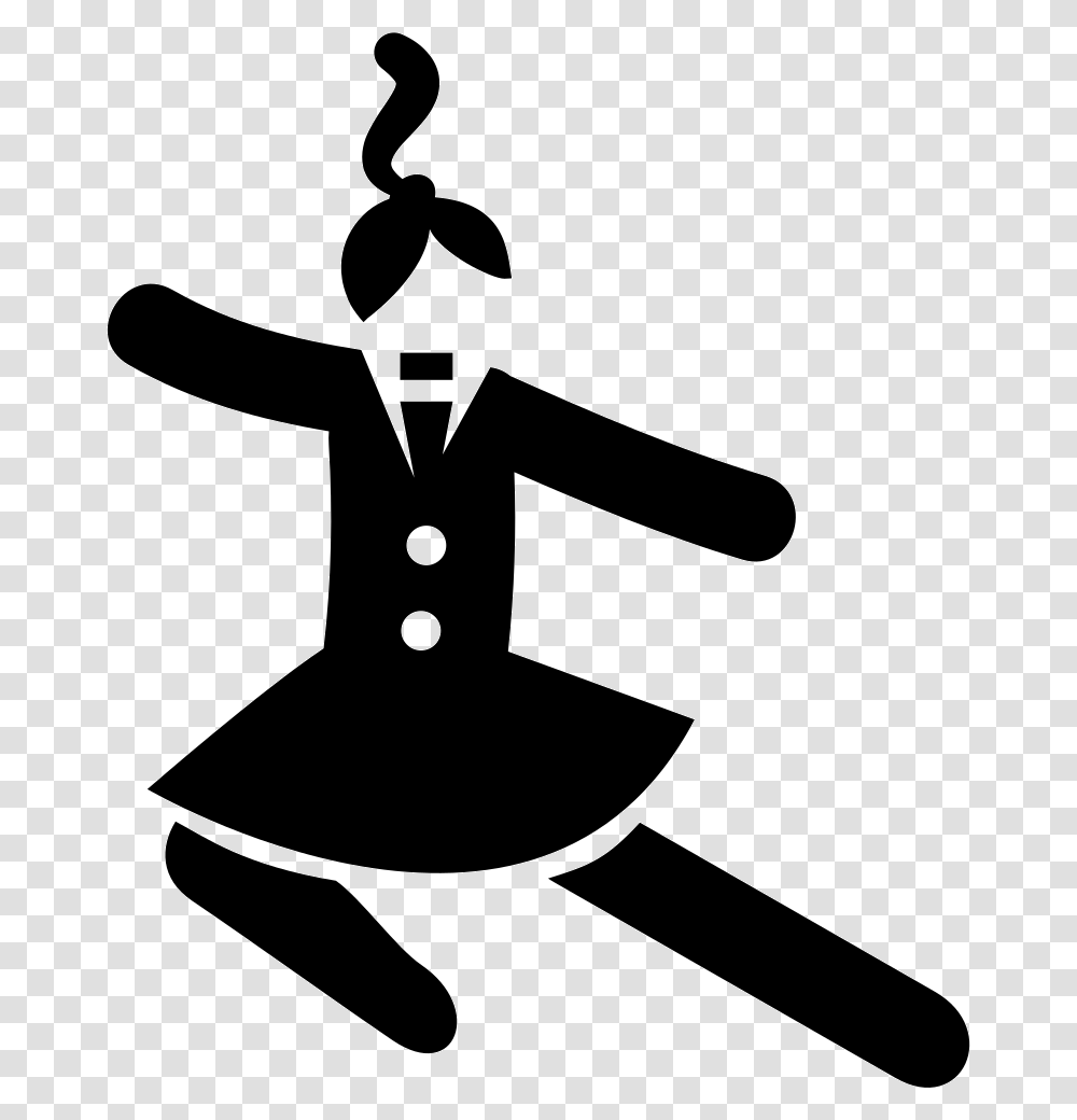 Jumping Girl Woman Jump Icon, Stencil, Axe, Tool, Performer Transparent Png