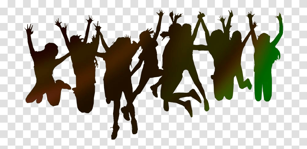 Jumping Hd Images Stickers Vectors Rejoicing, Musician, Musical Instrument, Silhouette, Music Band Transparent Png