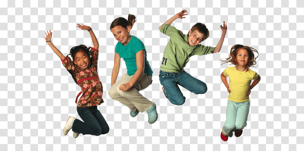 Jumping Kids, Person, Pants, Dance Pose Transparent Png
