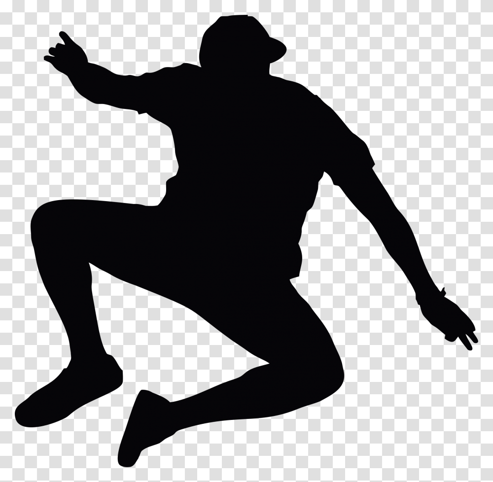 Jumping Man Silhouette Icons, Person, Human, Kneeling, Ninja Transparent Png