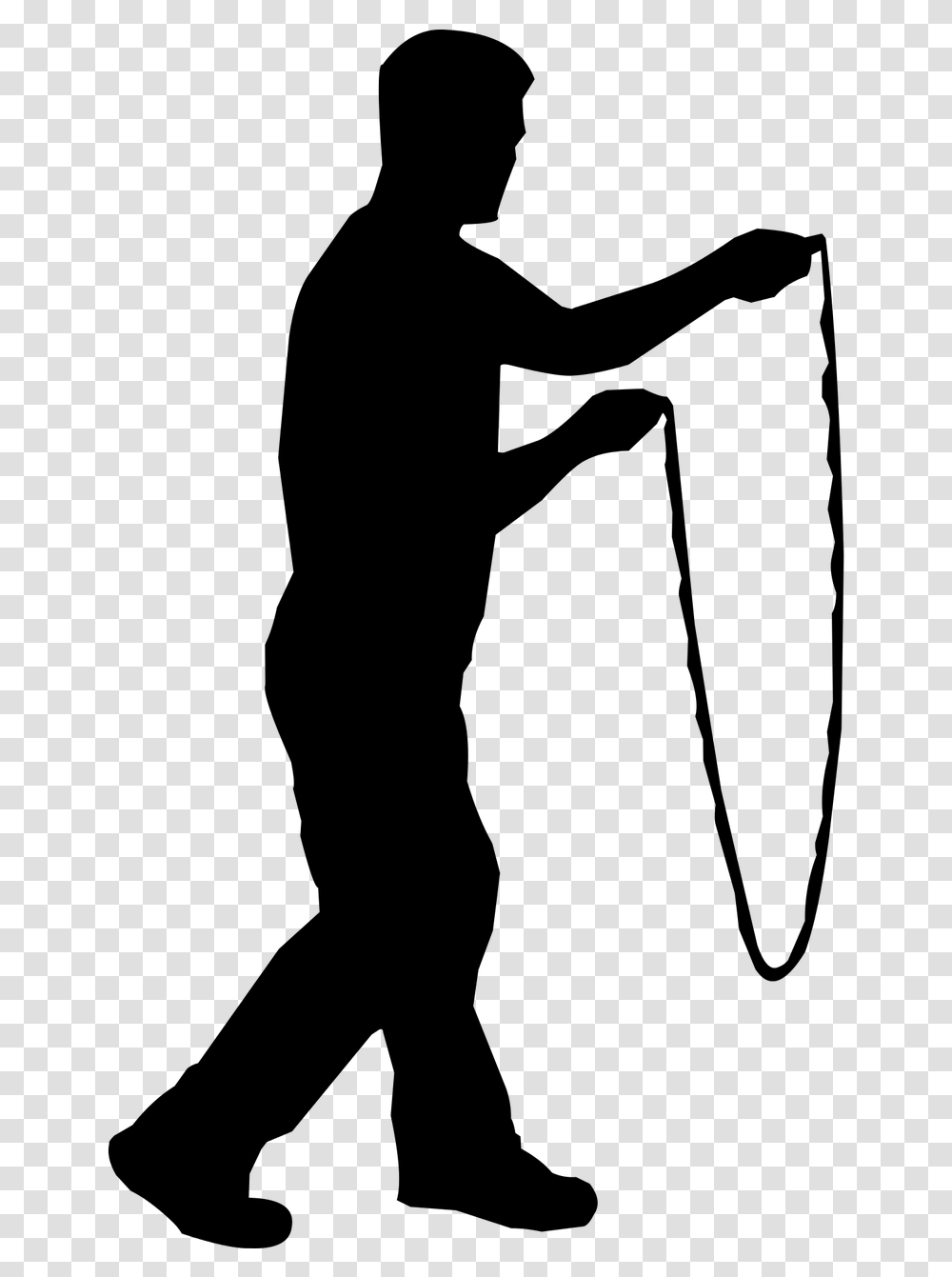 Jumping Rope Man Silhouette Free Photo, Gray, World Of Warcraft Transparent Png