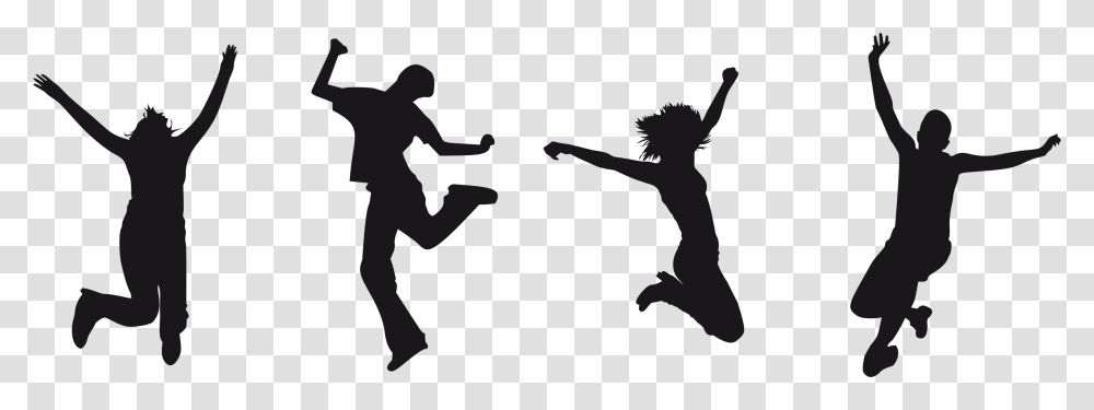 Jumping Silhouette Jumping For Joy Silhouette, Person, Human, Kicking, People Transparent Png