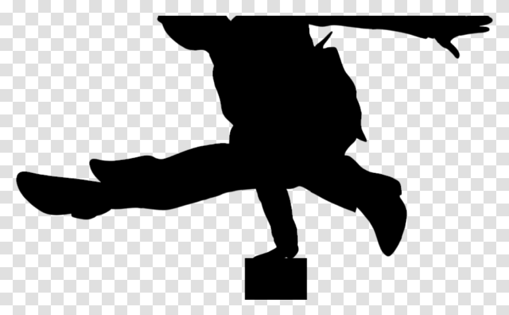Jumping Silhouette Jumping Silhouette Man, Gray, World Of Warcraft Transparent Png