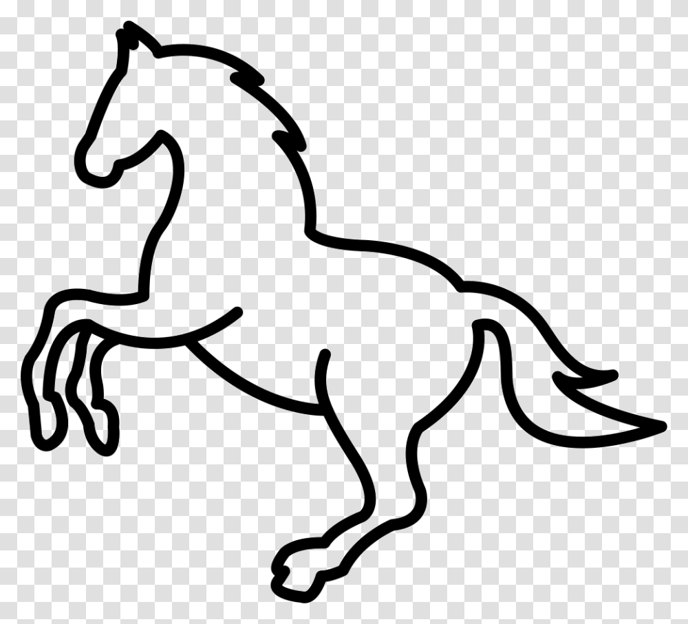Jumping Tennessee Walking Horse Arabian Horse Equestrian Jumping Horse Outline, Stencil, Mammal, Animal, Antelope Transparent Png