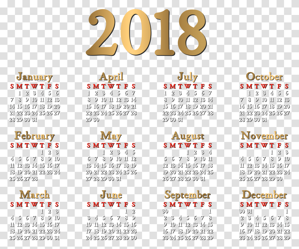June Calendar Clipart Clipart 2018 Calendar, Menu, Flyer, Poster Transparent Png