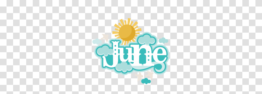 June Title Scrapbook Cute Clipart, Word, Plant Transparent Png