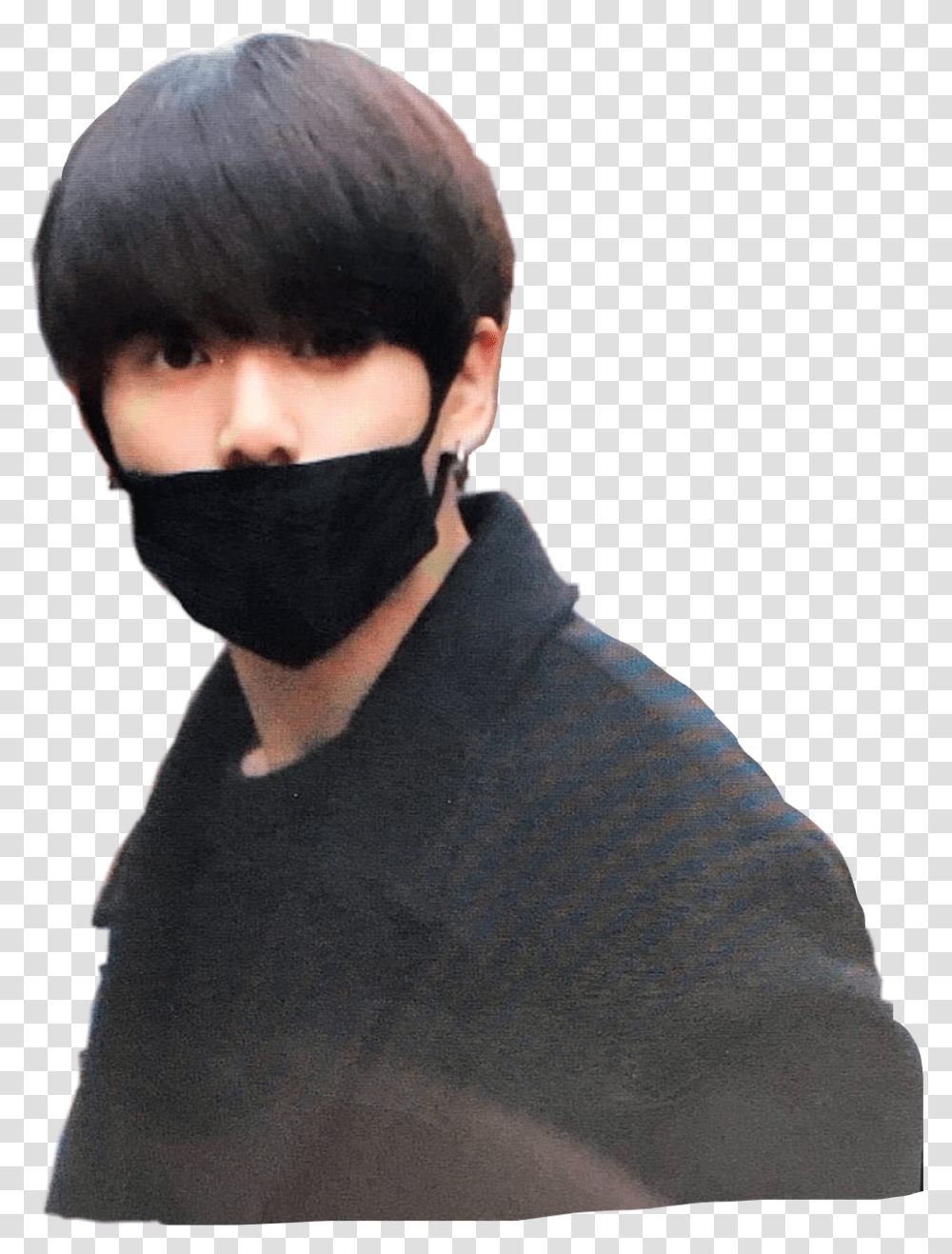 Jungkook Bts Black Jimin V Taehyung Ros Human, Apparel, Person, Ninja Transparent Png