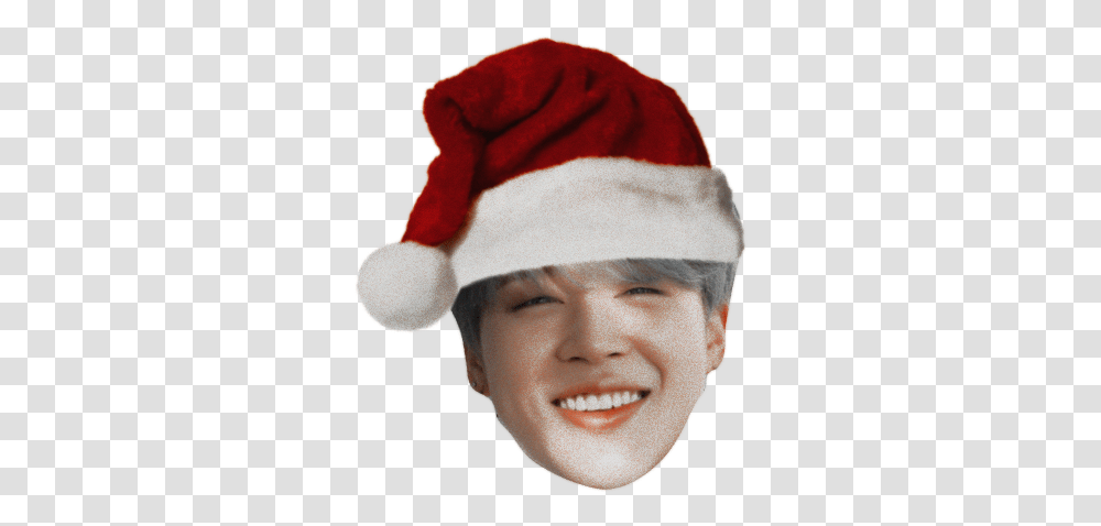 Jungkook Christmas, Clothing, Apparel, Hat, Person Transparent Png