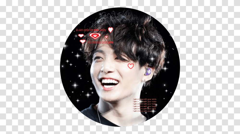 Jungkook Cute Jeon Jungkook Bts Circle Icon, Face, Person, Smile, Poster Transparent Png
