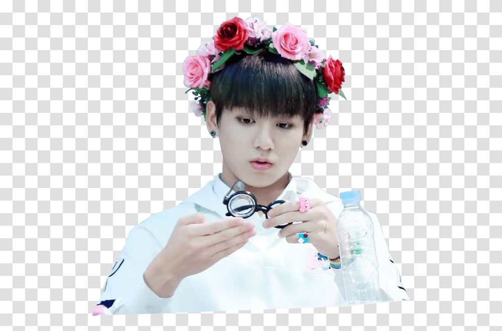 Jungkook, Person, Plant, Flower Transparent Png