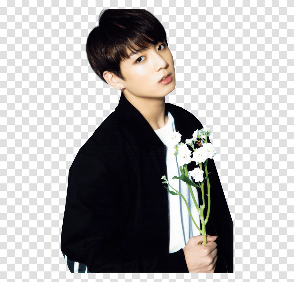 Jungkook Photoshoot Bts I Need U, Person, Human, Plant, Flower Transparent Png