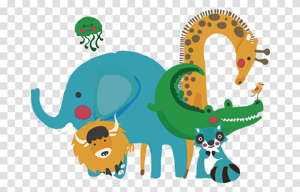 Jungle Animals Door Hanger Sticker Tiere Comic, Graphics, Art, Text, Bird Transparent Png