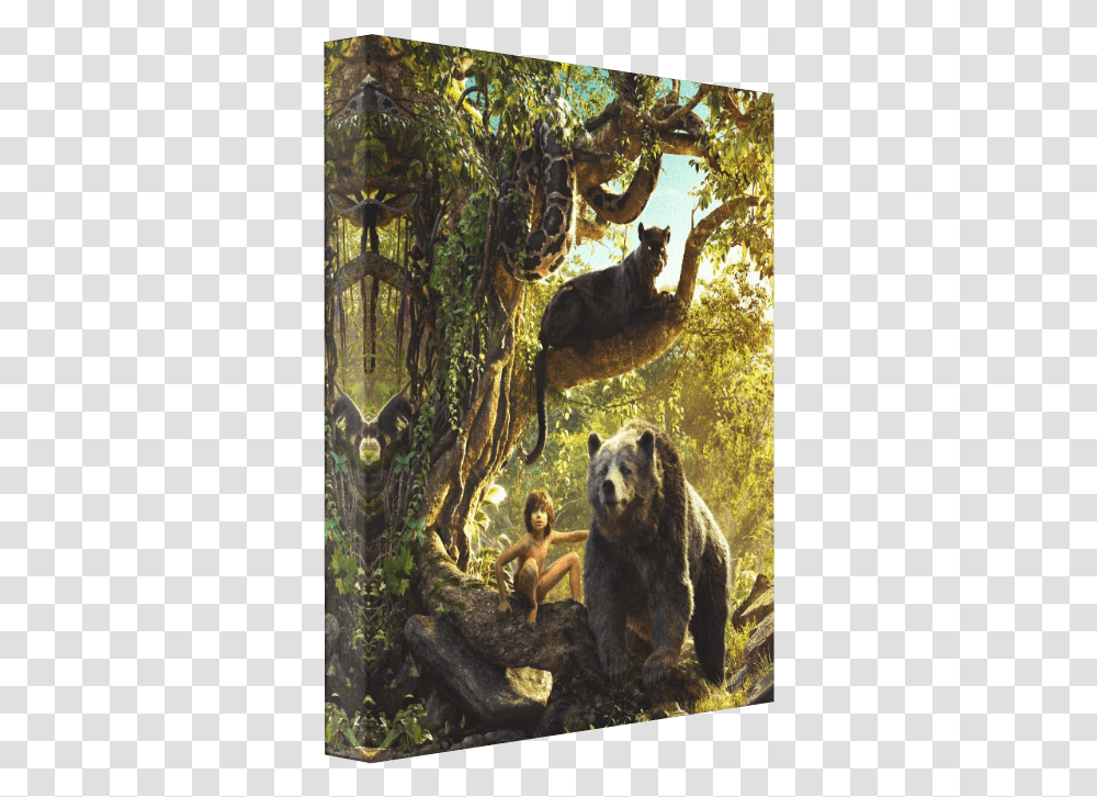 Jungle Book Canvas Jungle Book 2016 Square, Bear, Wildlife, Mammal, Animal Transparent Png
