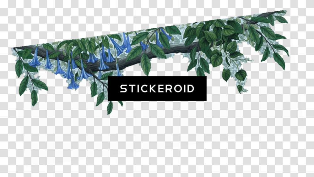 Jungle Borders Blue Flower Border File, Plant, Vegetation, Leaf, Bush Transparent Png