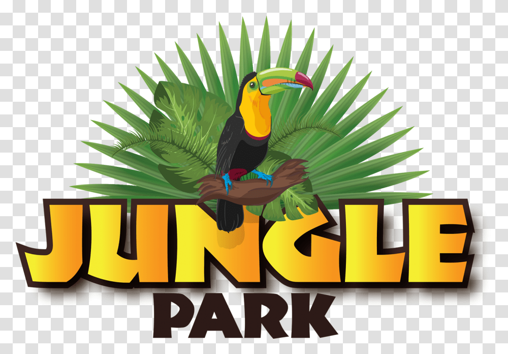 Jungle Park Entrance Jungle Park Logo, Bird, Animal, Toucan, Advertisement Transparent Png