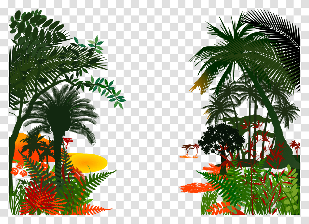 Jungle, Plant, Tree, Palm Tree, Arecaceae Transparent Png