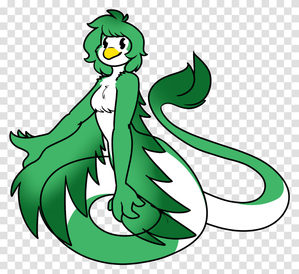 Jungle Quetzalcoatl Female Cartoon, Green, Dragon, Plant Transparent Png