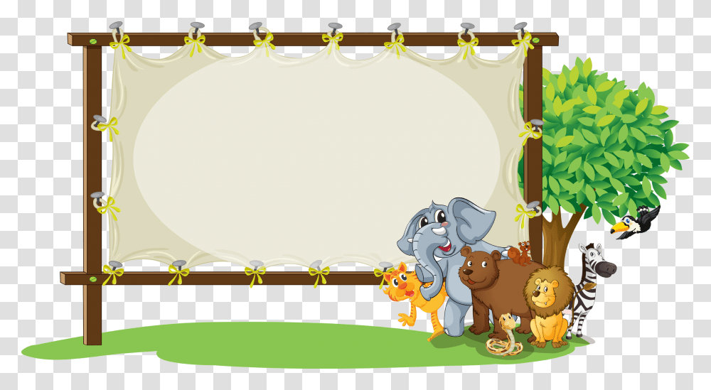 Jungle Theme Day Camp Shac Animals With Board, Crib, Outdoors, Mammal, White Board Transparent Png