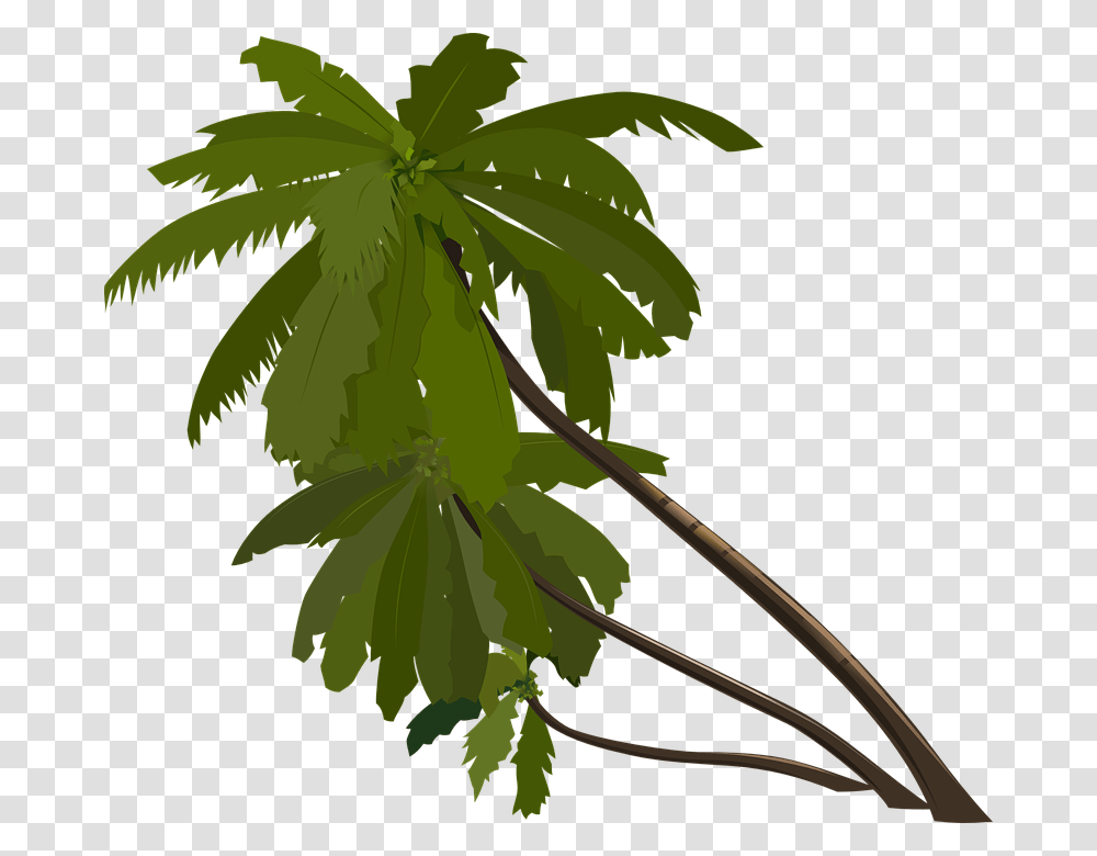 Jungle Tree Cartoon, Plant, Leaf, Bow, Flower Transparent Png