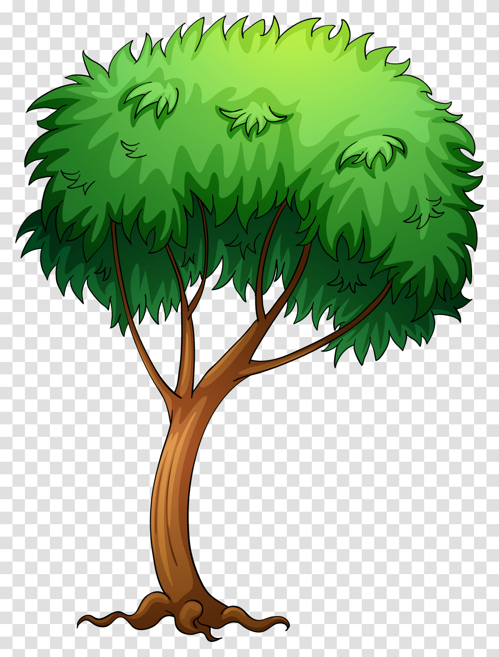 Jungle Tree Download Free Clip Art Tree Cartoon, Plant, Ornament, Pattern, Fractal Transparent Png