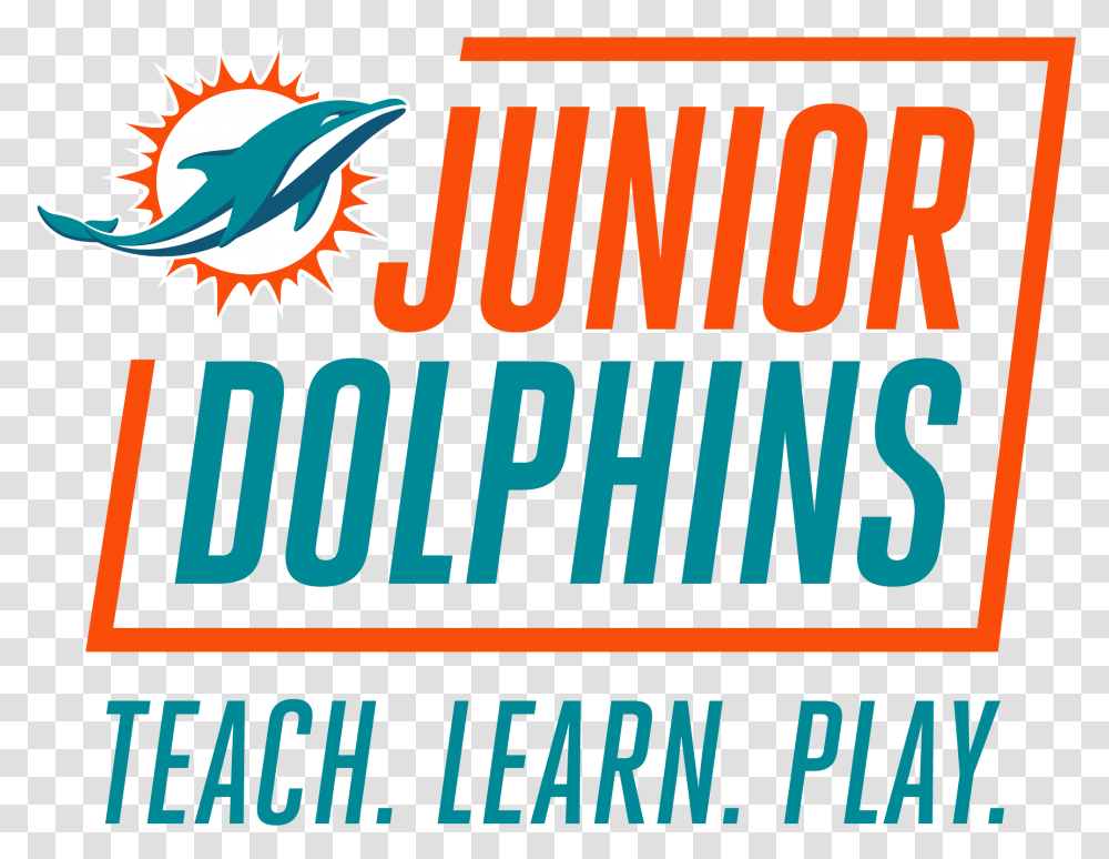 Junior Dolphins Virtual Football Camp Miami Vertical, Text, Logo, Symbol, Poster Transparent Png