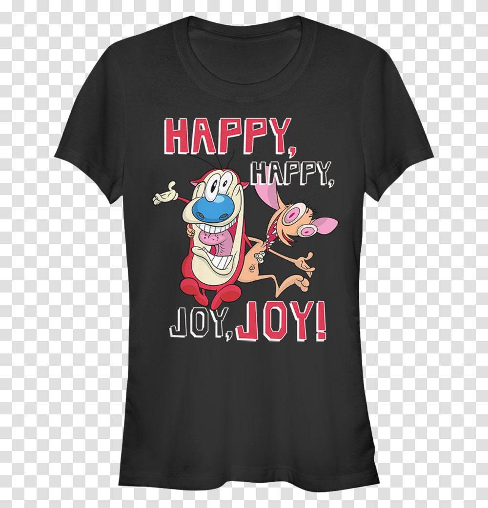 Junior Happy Happy Joy Joy Ren And Stimpy Shirt Fifth Sun, Apparel, T-Shirt Transparent Png