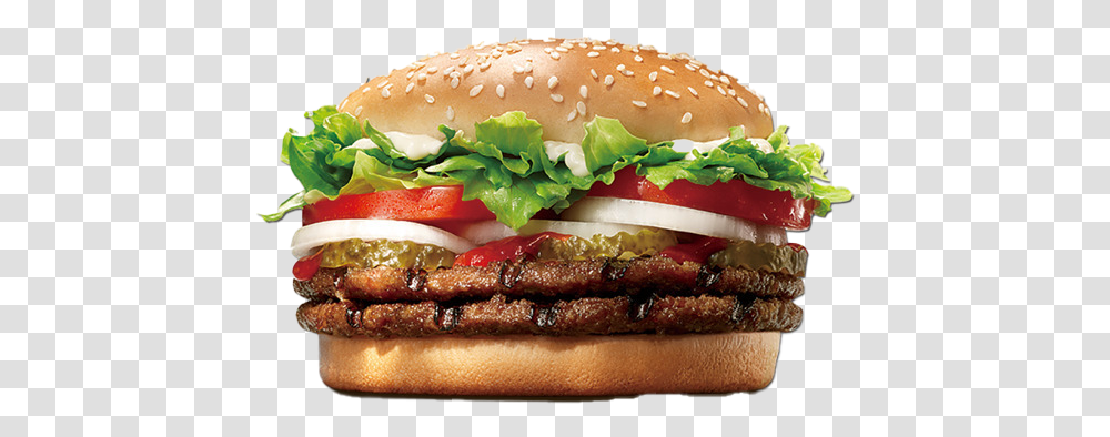 Junk Food Hamburger Double Whopper, Hot Dog, Sesame Transparent Png