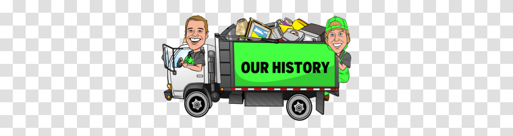 Junk Removal Service The Junkluggers, Truck, Vehicle, Transportation, Person Transparent Png