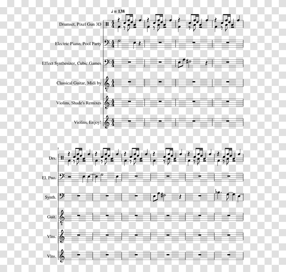 Jupiter Sheet Music Oboe, Gray, World Of Warcraft Transparent Png