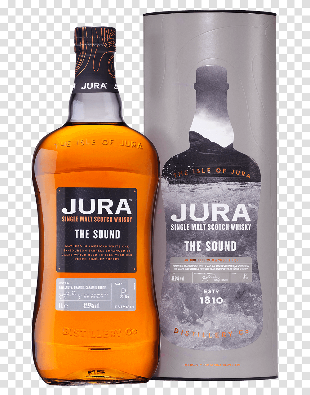 Jura Whiskey The Sound Jura The Sound Single Malt Scotch Whisky, Liquor, Alcohol, Beverage, Drink Transparent Png