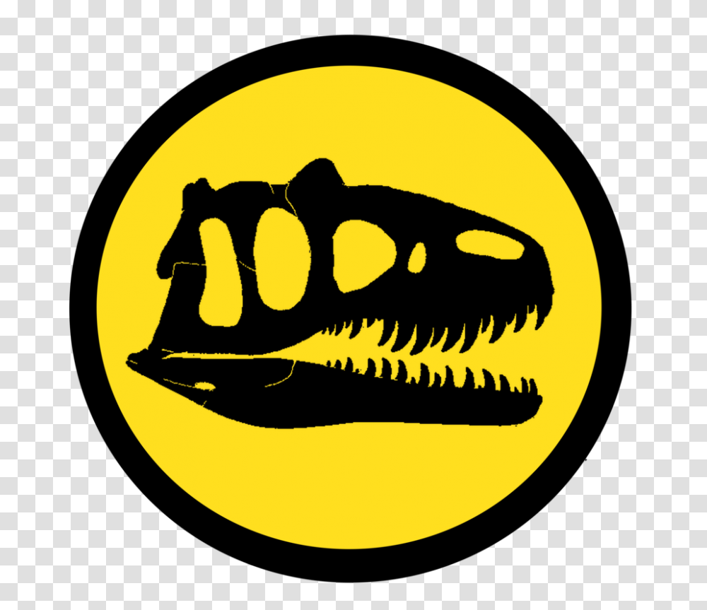 Jurassic Park Allosaurus Logo Dinosaur, Label, Sticker, Plant Transparent Png