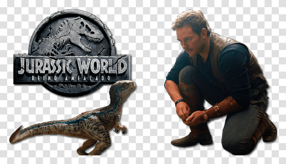 Jurassic World Fallen Kingdom Sticker De Jurassic World, Person, Human, Lizard, Reptile Transparent Png