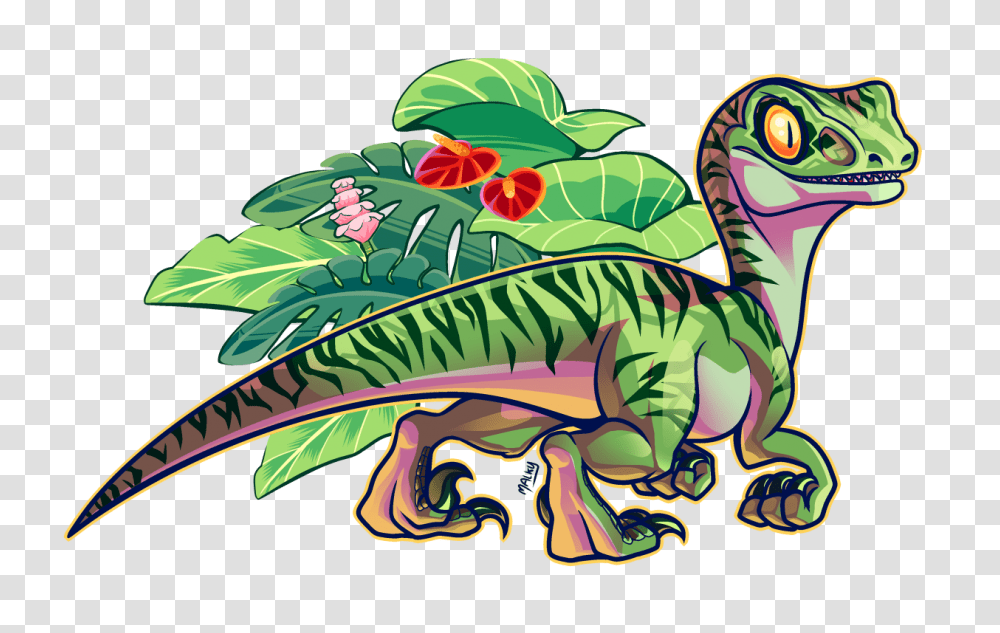 Jurassic World Raptor Clipart, Reptile, Animal, Plant, Snake Transparent Png