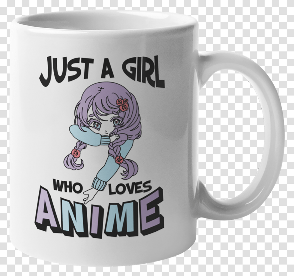 Just A Girl Who Loves Anime Cool & Cute Coffee Tea Gift Mug Stuff Or Merch 11oz Magic Mug, Coffee Cup Transparent Png