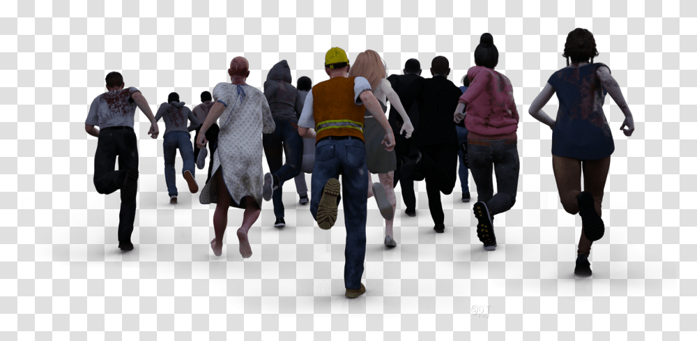 Just A Zombie Crowd To Chase You Crowd, Person, Pants, People Transparent Png