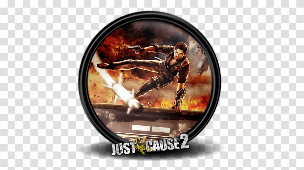 Just Cause 2 Icon Car Danger Fire Background, Person, Human, Horse, Mammal Transparent Png