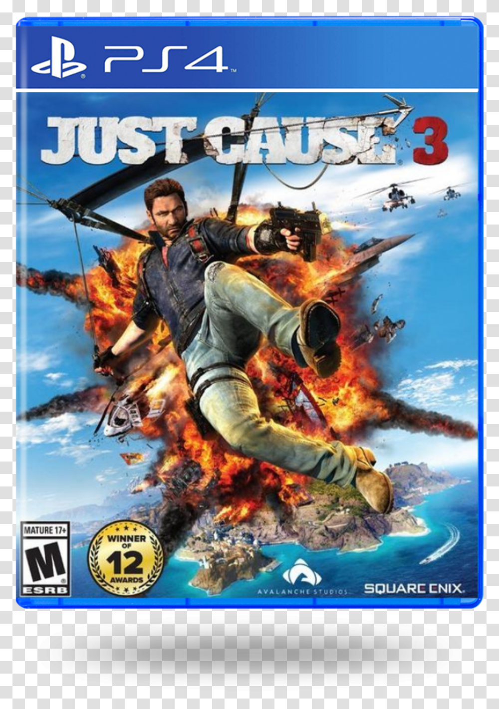 Just Cause 3 Ps4 Cover, Person, Disk, Poster, Advertisement Transparent Png