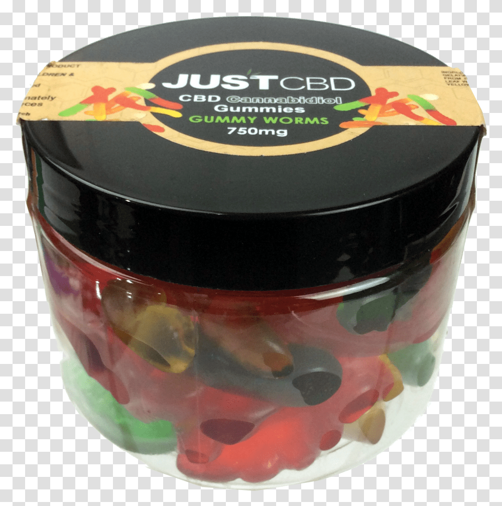 Just Cbd 750mg Gummy Worms Gelatin Dessert, Jar, Helmet, Potted Plant, Vase Transparent Png