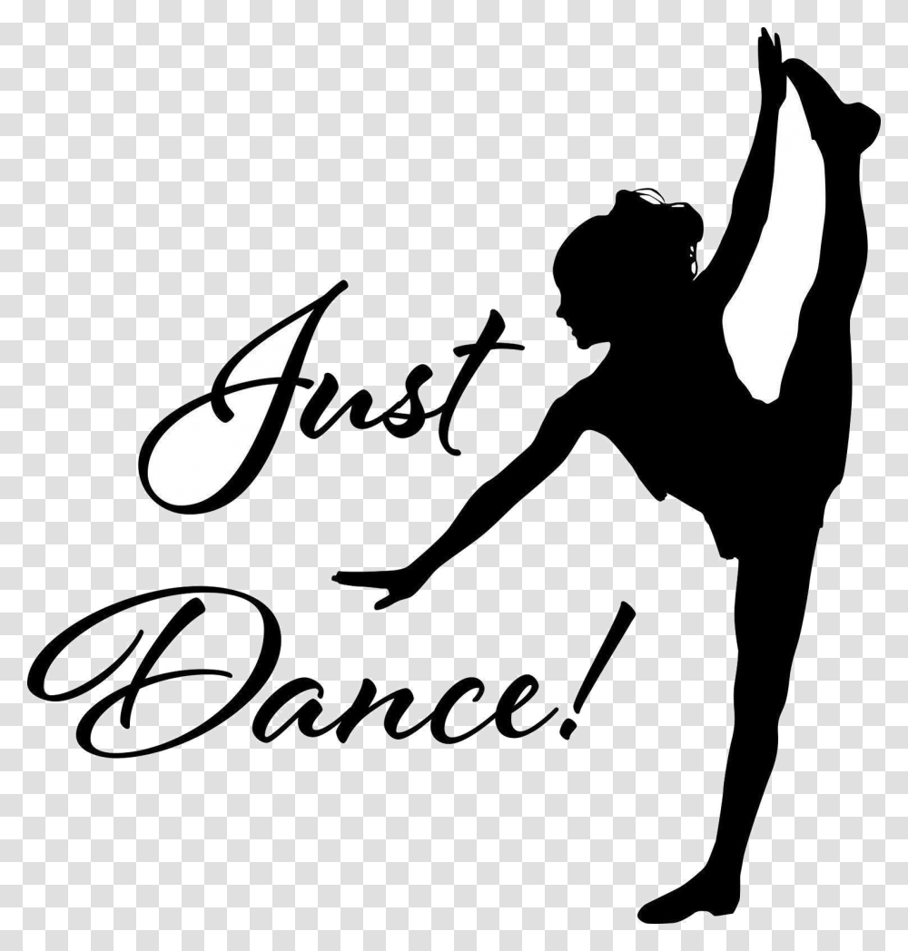 Just Dance Vinyl Wall Art Sticker Ballet Breakdance Girl Dancing Logo, Person, Silhouette, Sport Transparent Png