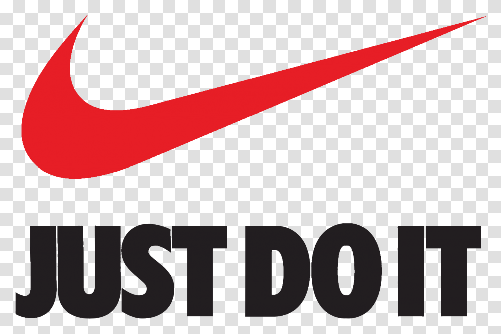 Just Do It Nike Swoosh Logo Brand Nike Logo Just Do It Red, Word, Label Transparent Png