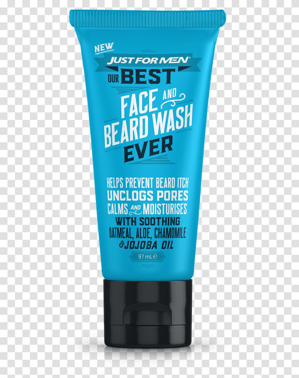 Just For Men Beard And Face Wash, Bottle, Sunscreen, Cosmetics, Lotion Transparent Png