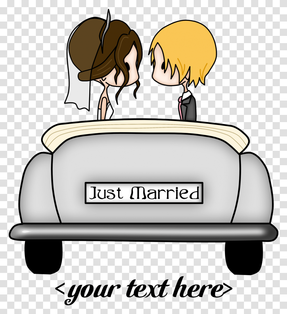 Just Married Car Clipart, Baseball Cap, Word, Couch, Judge Transparent Png