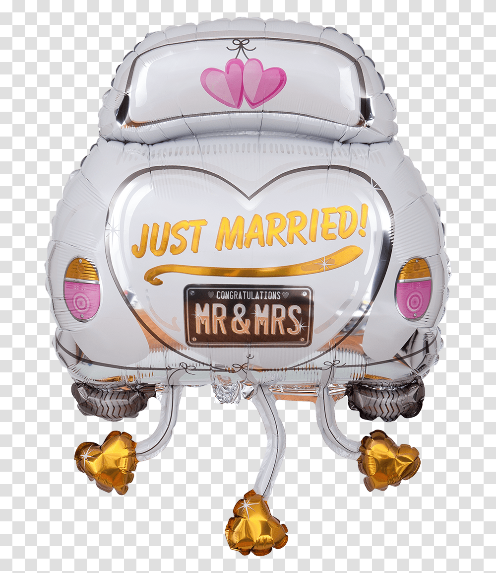 Just Married Car Clipart Clipart Free Vehicle Portable Network Graphics, Helmet, Apparel, Soccer Ball Transparent Png
