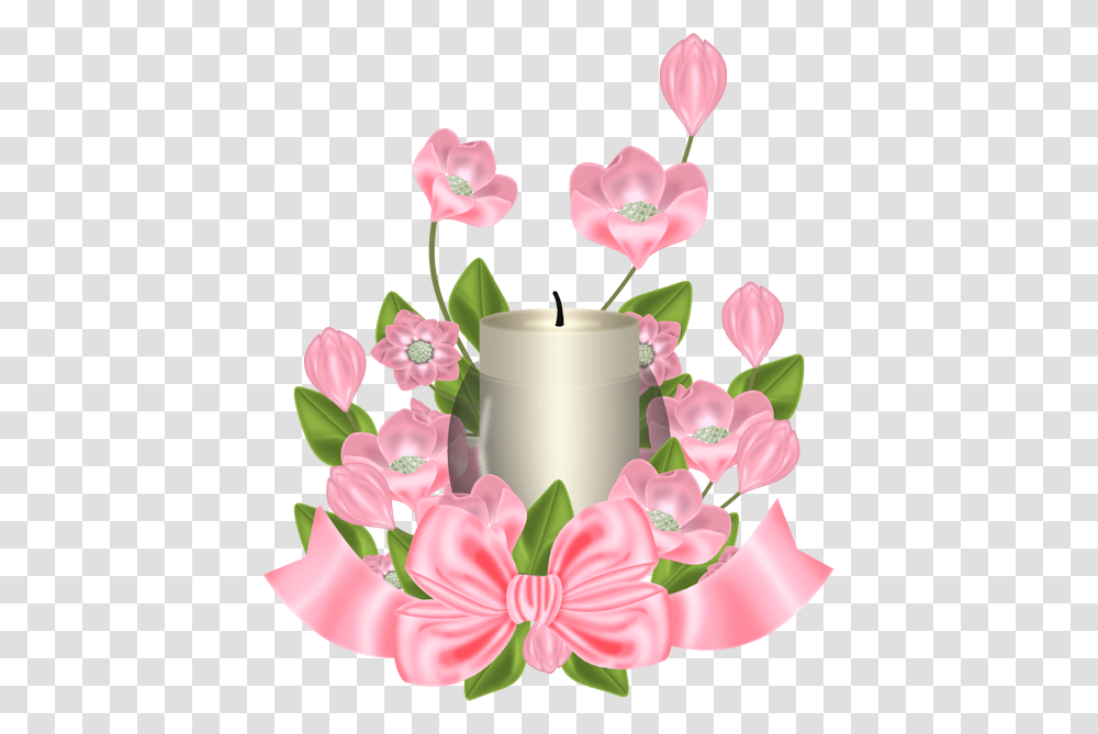 Just Married Clipart Candle And Flowers Clipart, Greeting Card, Mail, Envelope, Gift Transparent Png