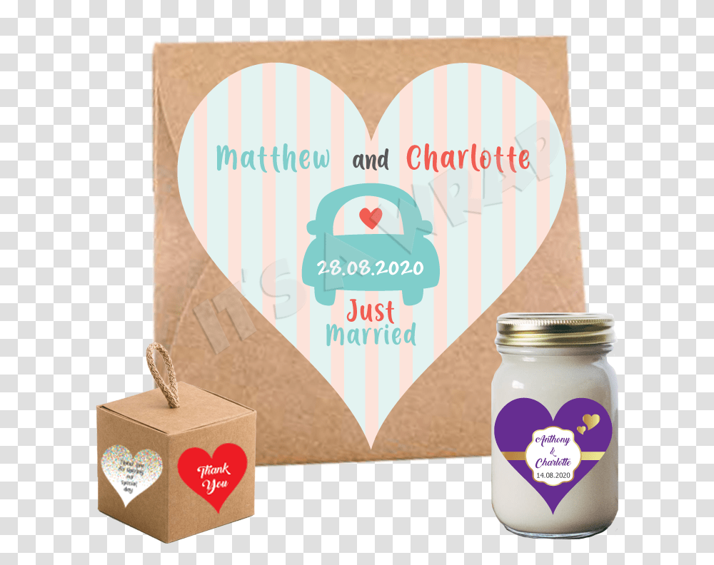 Just Married Clipart Heart, Jar, Label, Poster Transparent Png