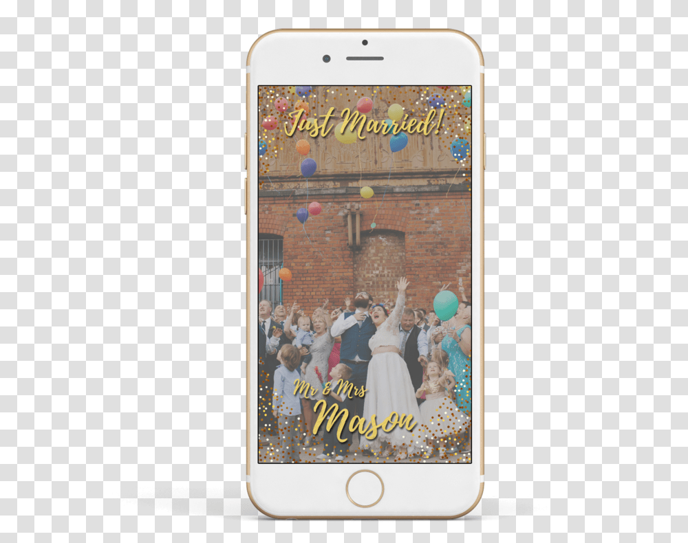 Just Married Gold Confetti Snapify Iphone, Mobile Phone, Electronics, Cell Phone, Person Transparent Png